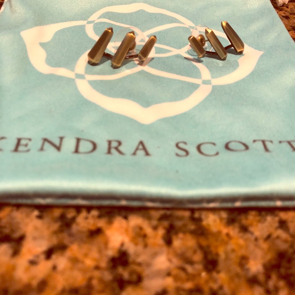 Kendra Scott ear jackets antique brass